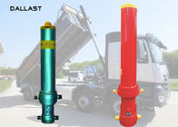 Piston Rod Single Acting Dump Truck Hydraulic Cylinder Steel Material Customized